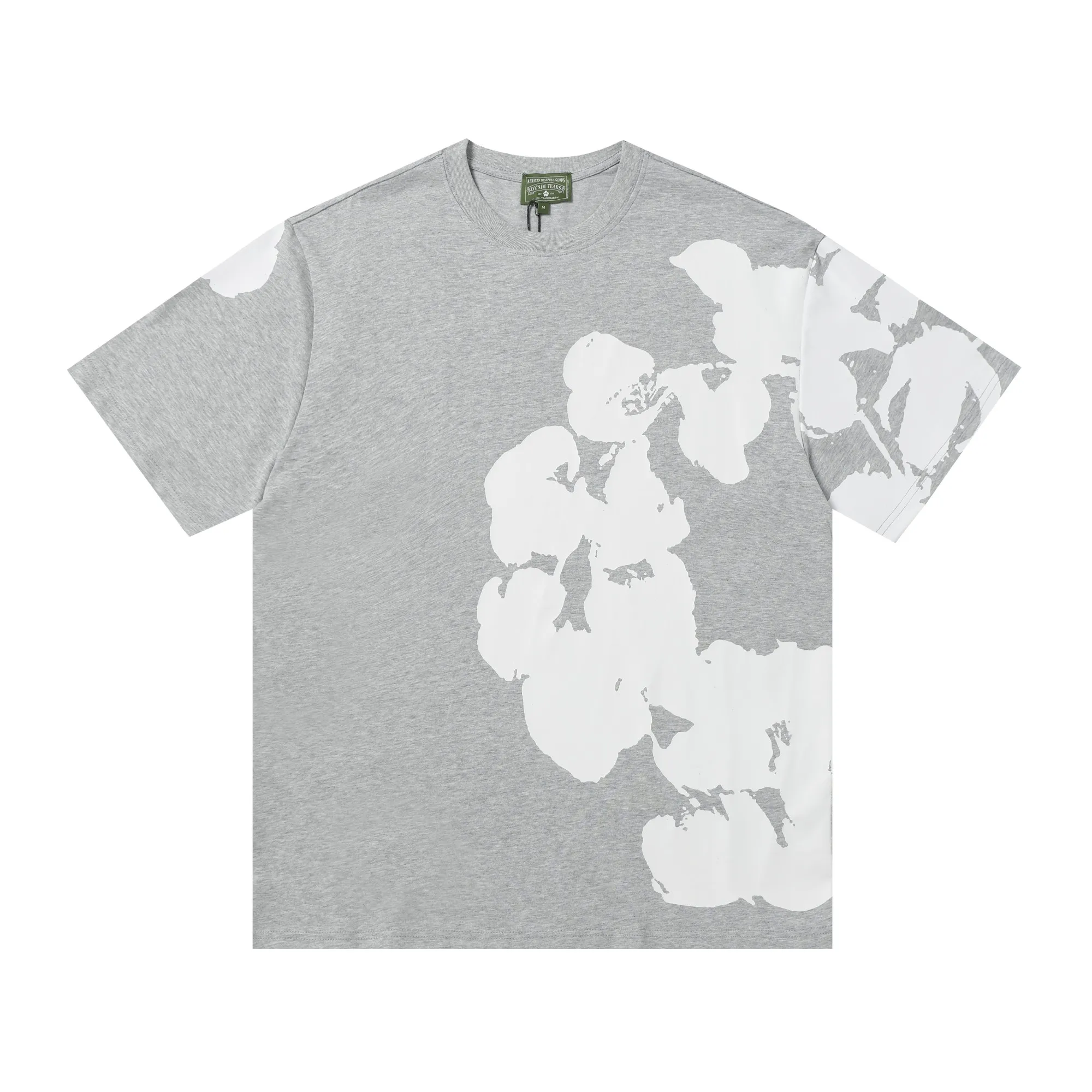 322#DENIM TEARS Kapok European and American fashion brand high-quality shorts and sleeves suit Color Black Gray Purple Size S-XL